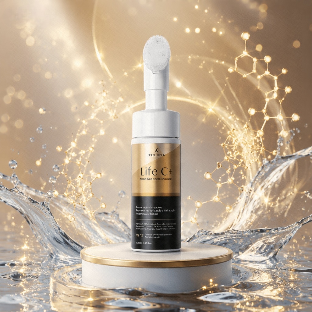 Divina Skin Life C+ Tulípia – Nano Sabonete Mousse de Vitamina C
