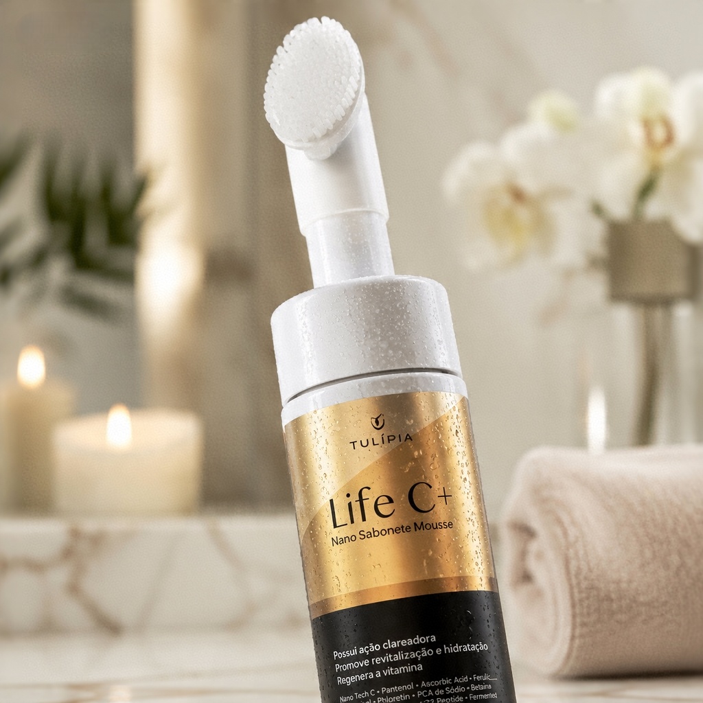 Divina Skin Life C+ Tulípia – Nano Sabonete Mousse de Vitamina C